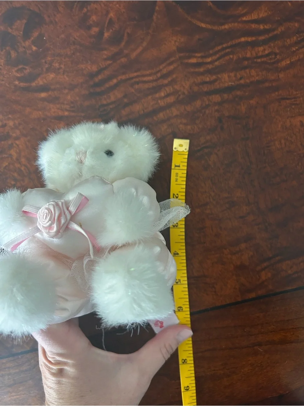 Russ Berrie Ariel White Princess Teddy Bear Plush 6” Stuffed Animal